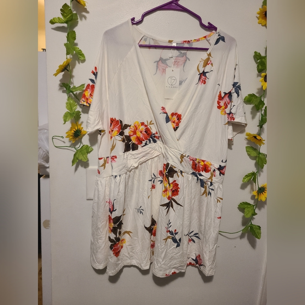 Nwt Tianzhu Womens 3x Floral Top